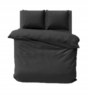 Hotelové obliečky 200x220 damaškové prúžky, BIELA BAVLNA