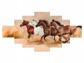 Tlačený obrázok 210x100cm koní na plátne cvalu