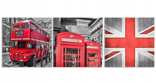 Obrázok 3 diely Deco Panel, London Red 150x50