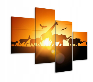 Obrázok 4 Čiastočné africké zvieratá 3D zvieratá 240x150