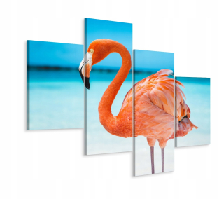 Obrázok 4-dielny plameniak Bird Sea 3d 240x150