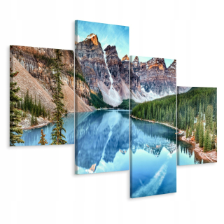 Obrázok 4-dielne hory Lake Stromy 3d 240x150