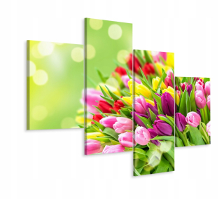Obrázok 4-dielne tulipsové kvety dekorácie 240x150