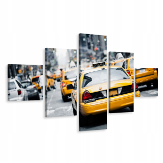 Obrázok 5-dielného taxíka na ulici NYC Street DeKor 3d 250x150
