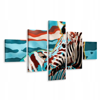Obrázok 5 čiastočné abstraktné dekorácie zebra 250x150