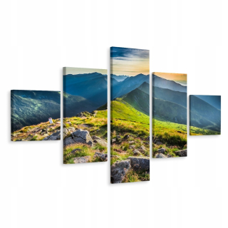 Obrázok 5-dielna horská krajina Príroda 3d 200x120
