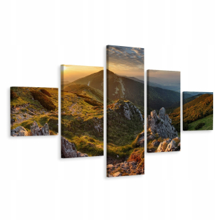 Obrázok 5-dielna Mountain Pejs 3D krajina 200x120