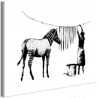 Obrázok - Banksy: Zebra Washing ... 120x80