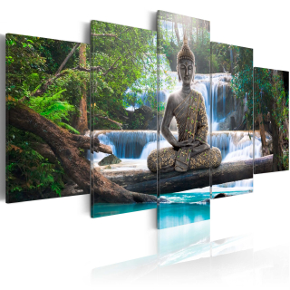 Obrázok - Buddha a vodopád - 200x100