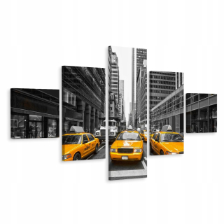 Image Canvas 5 Čiastočná Amerika taxi 3d 250x150