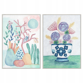 Obraz DKD Home Decor (2 ks) (83 x 4,5 x 123 cm)