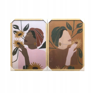 Obrázok DKD Home Decor Africka (2 ks) (50 x 2,5 x