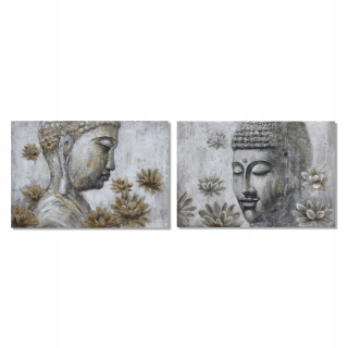 Obrázok DKD Domáca dekorácia Buddha (2 ks) (120 x 2,8 x 80