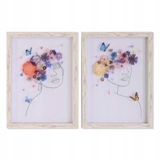 Obrázok DKD DOMOV DECON KVETY (30 x 2,5 x 40 cm) (2 s