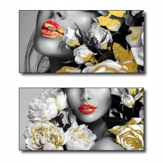 Obrázok DKD Home Decor Kvety (80 x 2 x 40 cm) (2 ks