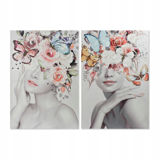 DKD DOMOVÝ DEOCON Picture Modern Kvety (80 x 2,8 x
