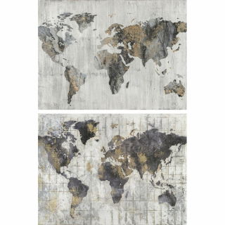 Obrázok DKD Domáce dekorácie mapa sveta (120 x 2,4 x 90 ° C