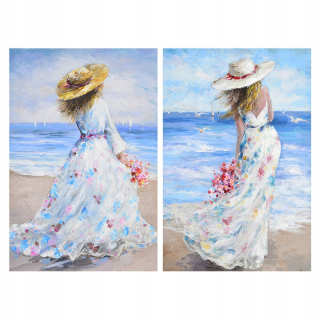 Obraz od DKD Home Decor Mediterranean Beach (80 x