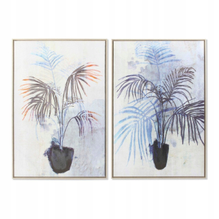 Obrázok DKD Domáce dekorácie Canvas Plant (2 ks) (83 x