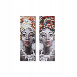 Obrázok DKD Home Decor Afričanka (2 ks) (40 x 2,8 x