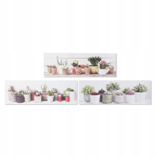 Obrázok DKD Domáce dekorácie Pine Canvas Pot (3 ks)