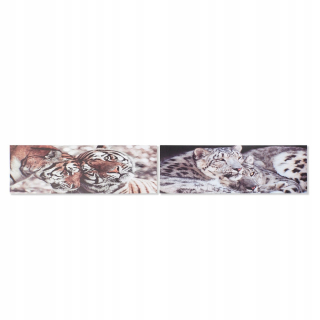Obrázok DKD Domáce dekorácie Pine Tiger Canvas (2 ks) (