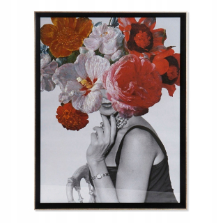 DKD Home Decor obraz Žena Kvet (64 x 3 x 84 cm)