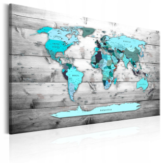 Obrázok - mapa sveta: Blue World - 120x80