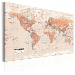 Obrázok - mapa sveta: Orange World - 120x80