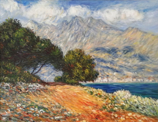 Obrázok Mentona z Cap Martin od Clauda Moneta
