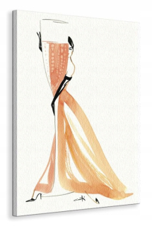 Žena elegantné šaty - plátno maľba 60x80