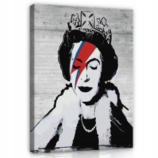 Obrázok na plátne Banksy Woman Queen 3d 100x70