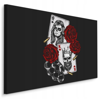 Obrázok na plátne Los Muertos Skull Card 120x80