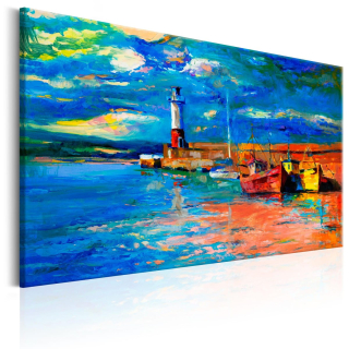 Obrázok - prímorská krajina: Maják - 120x80