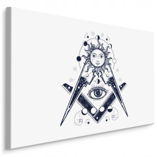 Symbol očného obrazu slobodomurárske náboženstvo Spiritualita 90x60