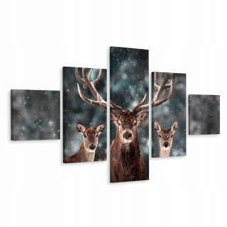 Pentálny obraz Jeleń łanie Animals Forest 200x120