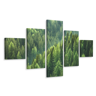 Obrázok Pentaptych Forest Landscape Las Natura 3d 250x150