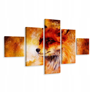 Maľovanie pentaptickej líšky Animal Space Star 200x120