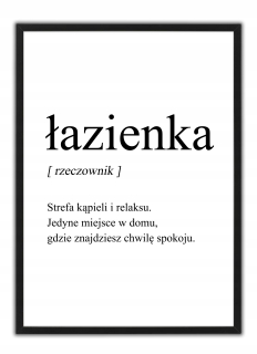Čiernobiely toaletný plagát v rámci 40 x 50 cm