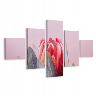 Obrázok polyptych farebný kvet 3D rastlina 250x150
