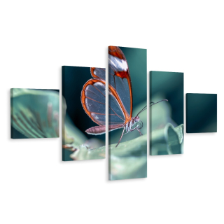 Obrázok Polyptych Butterfly Leaf v makro 3d 200x120
