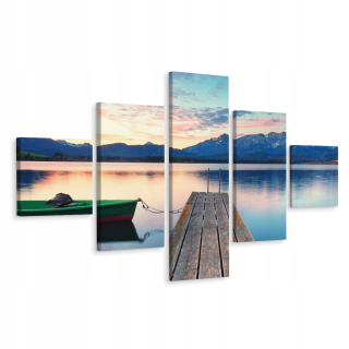 Obraz Poliptych Príroda Krajina LAKE Most 250x150