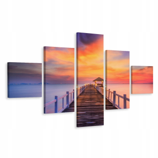 Polyptych Image Sunset na móle 200x120