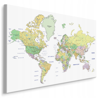 Mapa sveta politického obrazu 120x80