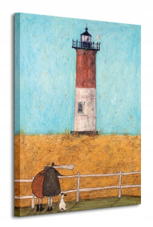 Sam Toft horčica a maľba majákov 60x80 cm