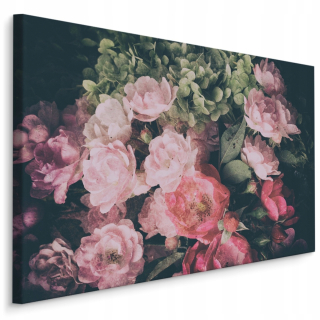 Nástenná maľba ROSES Hydrangeas Vintage Style 100x70