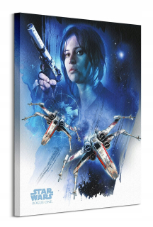 Star Wars Rogue One Jyn a X-Wings Painting 60x80 cm