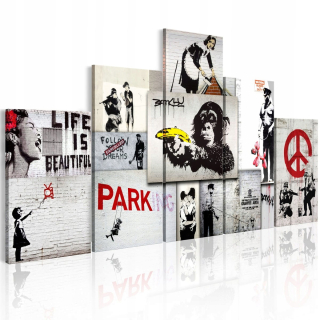 Maľba - Pouličné zločiny: Banksy Art 225x112,5