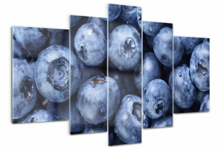 Sklenený obrázok veľký triptych pre bobuľovú stenu