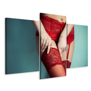 Obrázok Triptych Red Lingerie Woman 3d 150x100